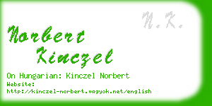norbert kinczel business card